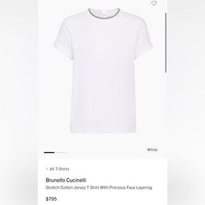 White chain-trim crewneck t-shirt